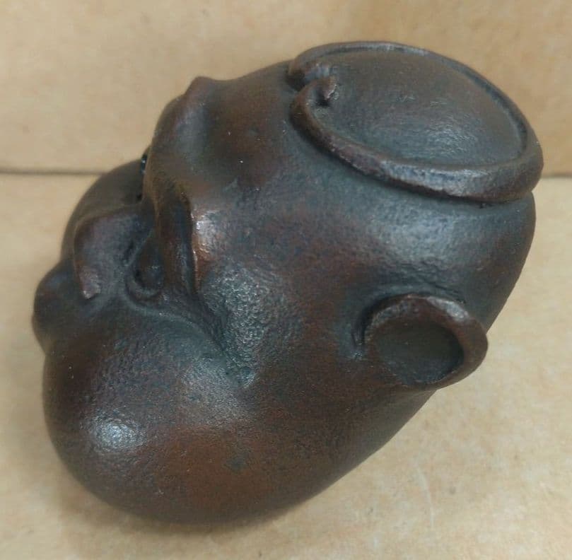 【本物保証】籔内佐斗司 悟空鎮 共箱 美品 金属彫刻 東京芸大名誉教授 オブジェ