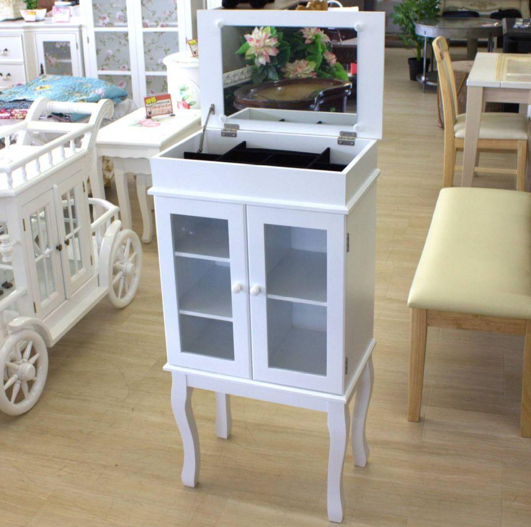 ホワイト ジュエリーキャビネット