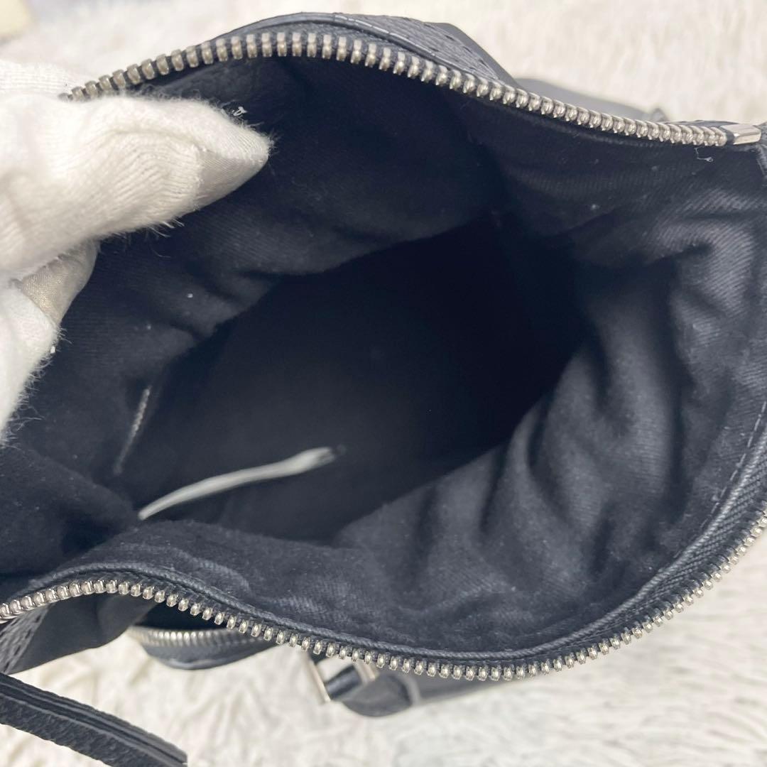 美品 メゾンマルジェラ レザー 2WAY ショルダーバッグ 5ac ブラック