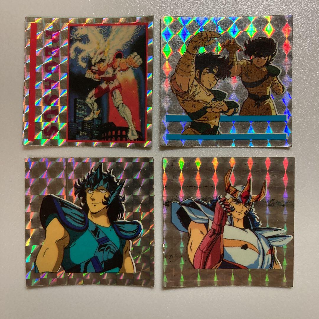 (おまけ4点付き) 聖闘士星矢　アマダ　駄菓子屋シール　プリズム16枚　キラ