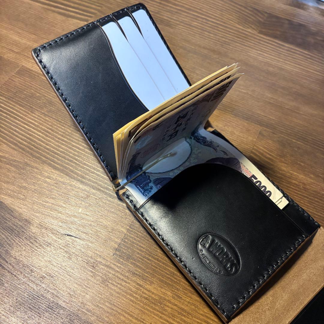 マネークリップ　MARYAM社　ホースバット　丘染め　茶芯　トラッカーウォレット