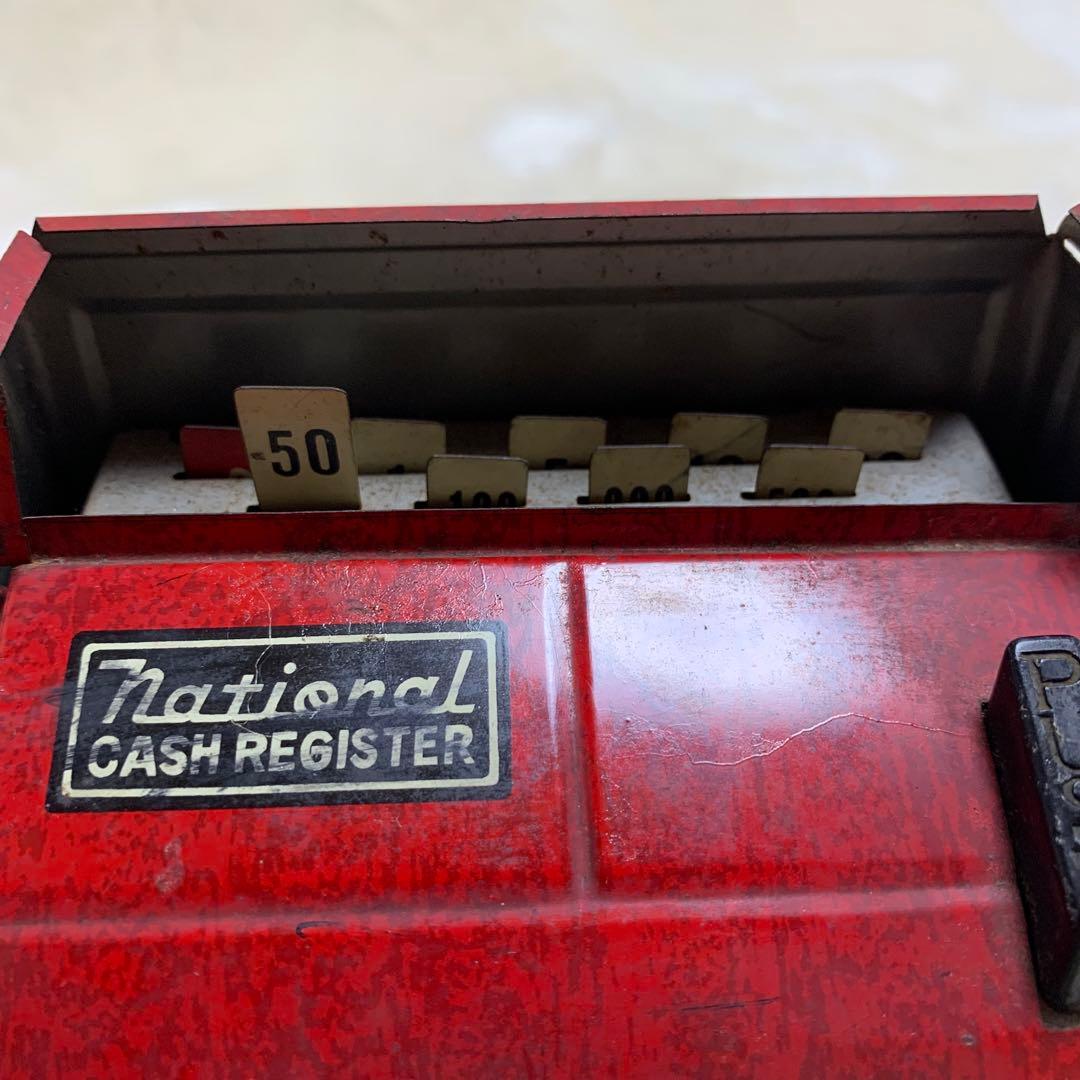 ナショナル レトロレジスター 赤色 ジャンク レトロ雑貨 レトロおもちゃ
