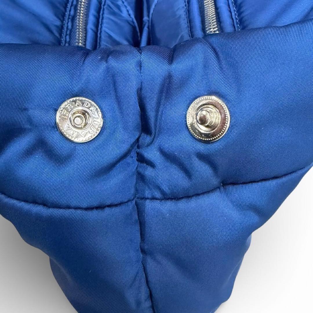 PRADA テスートボンバー　2WAY ハンドバッグ　ナイロン　ブルー　2WAY