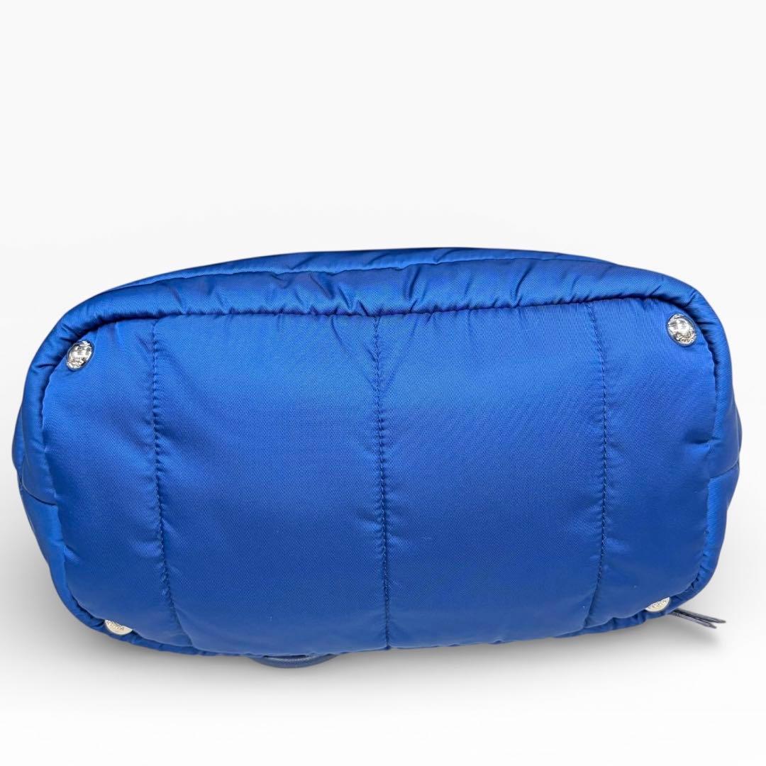 PRADA テスートボンバー　2WAY ハンドバッグ　ナイロン　ブルー　2WAY