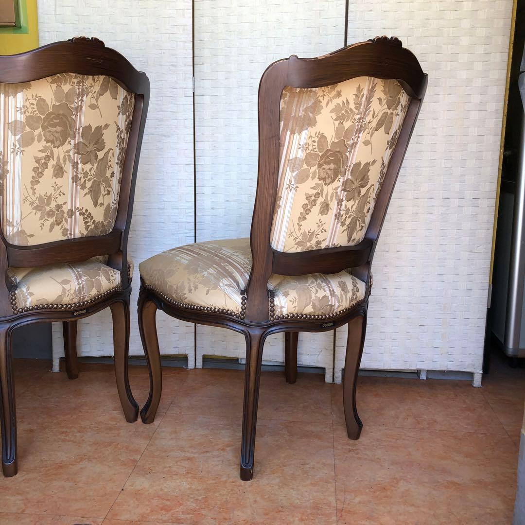 あ1 domani ドマーニ 椅子 カリモク ルイ15世 猫脚 アンティーク2脚