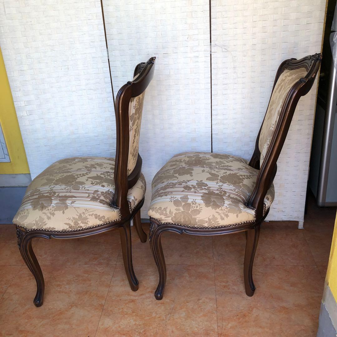あ1 domani ドマーニ 椅子 カリモク ルイ15世 猫脚 アンティーク2脚
