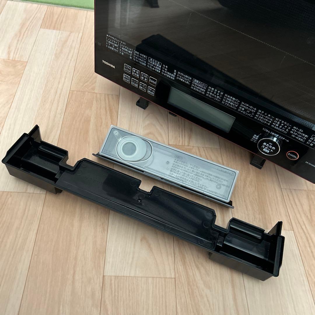 訳ありTOSHIBA ER-TD3000(R) オーブンレンジ 黒/赤