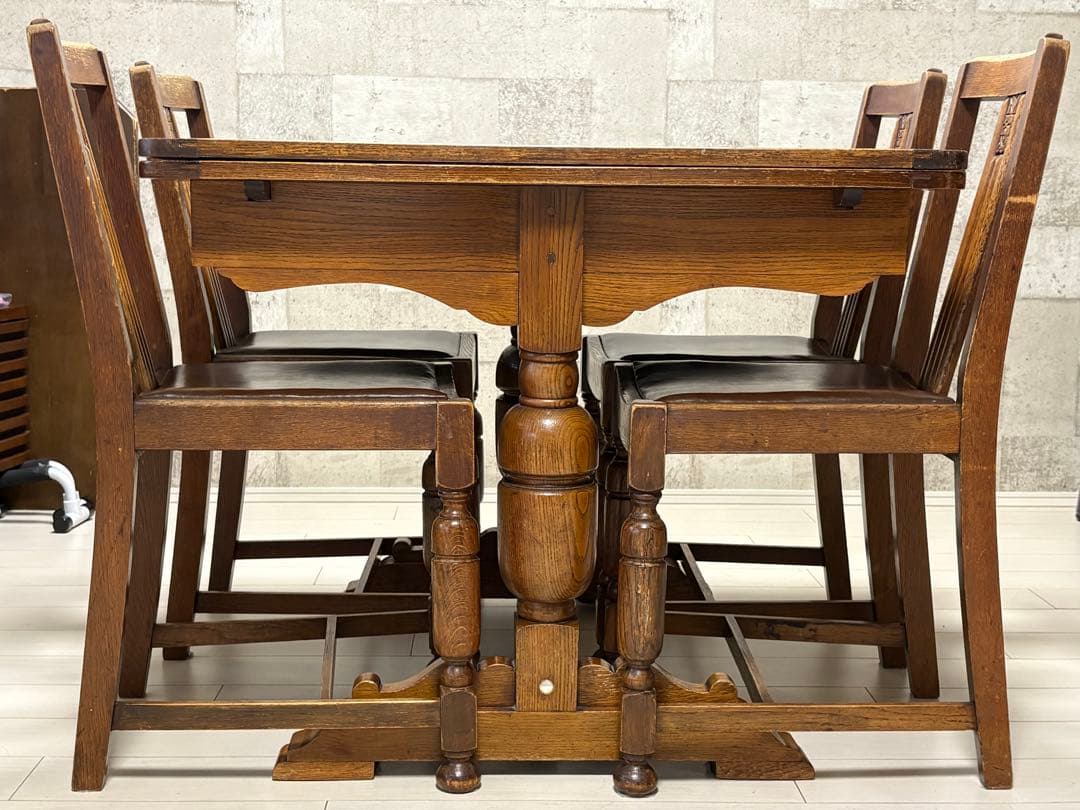 【2/5】イギリスアンティークダイニングチェア(1脚分)テーブル＆椅子3脚は別売