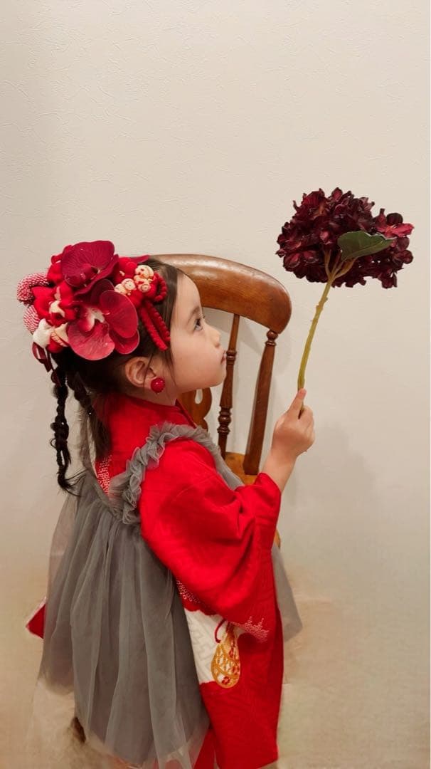 ふ*か様 七五三　七五三髪飾り　ヘッドドレス　着物髪飾り　リメイク髪飾り　051