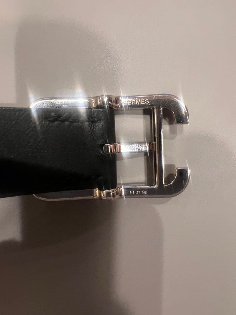 HERMES ブラック/ブルー バングル