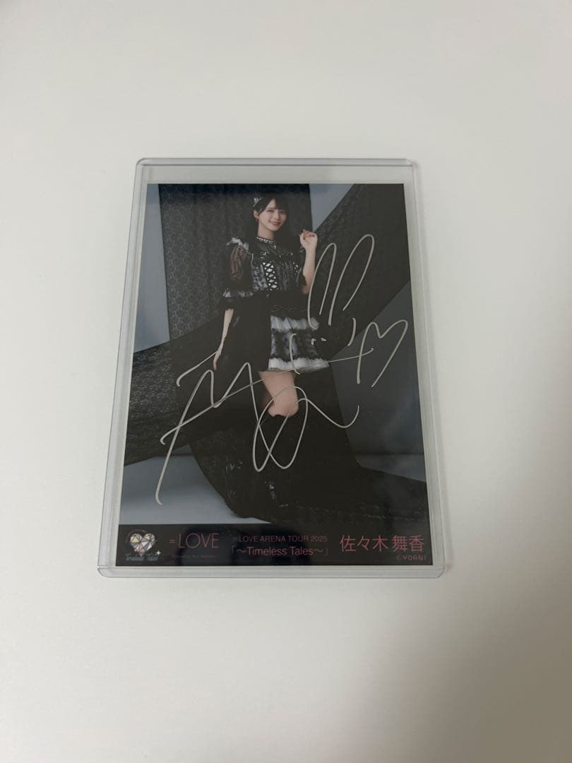 イコラブ　生写真　直筆　佐々木舞香　黒衣装　ヒキ　アリーナツアー2025
