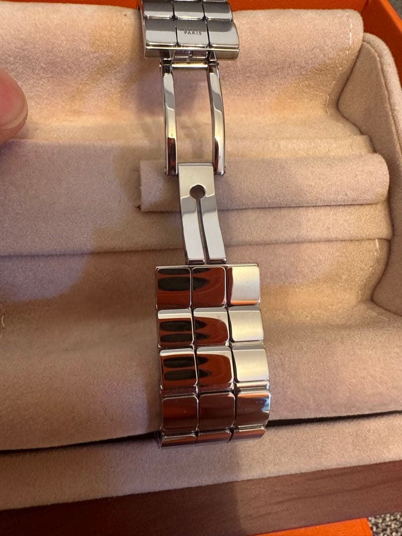 HERMESエルメスレディースウォッチHウォッチダイヤ付き新品未使用金属ベルト