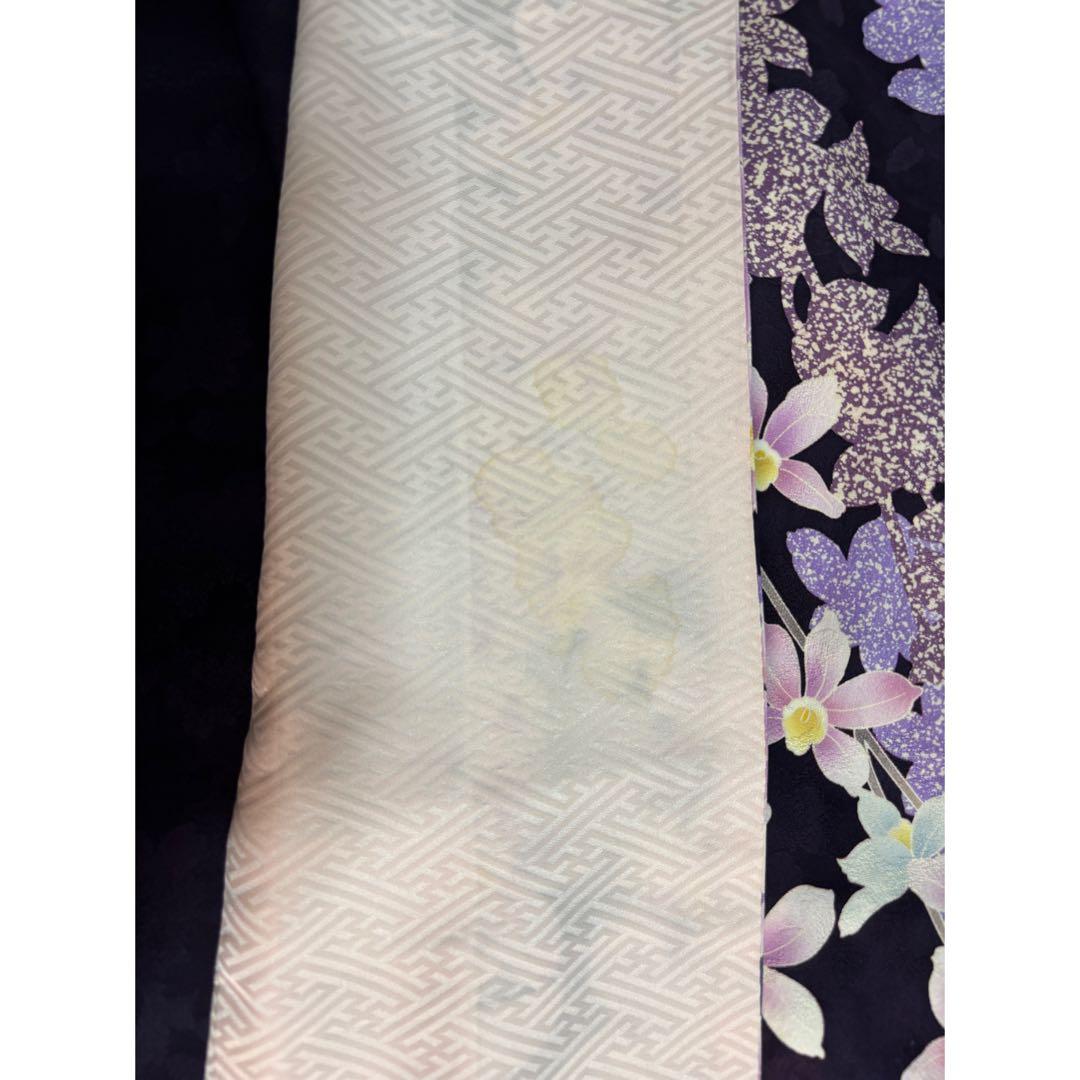 【正絹本振袖 7点セット】人気オトナカラー 身丈163 中古品