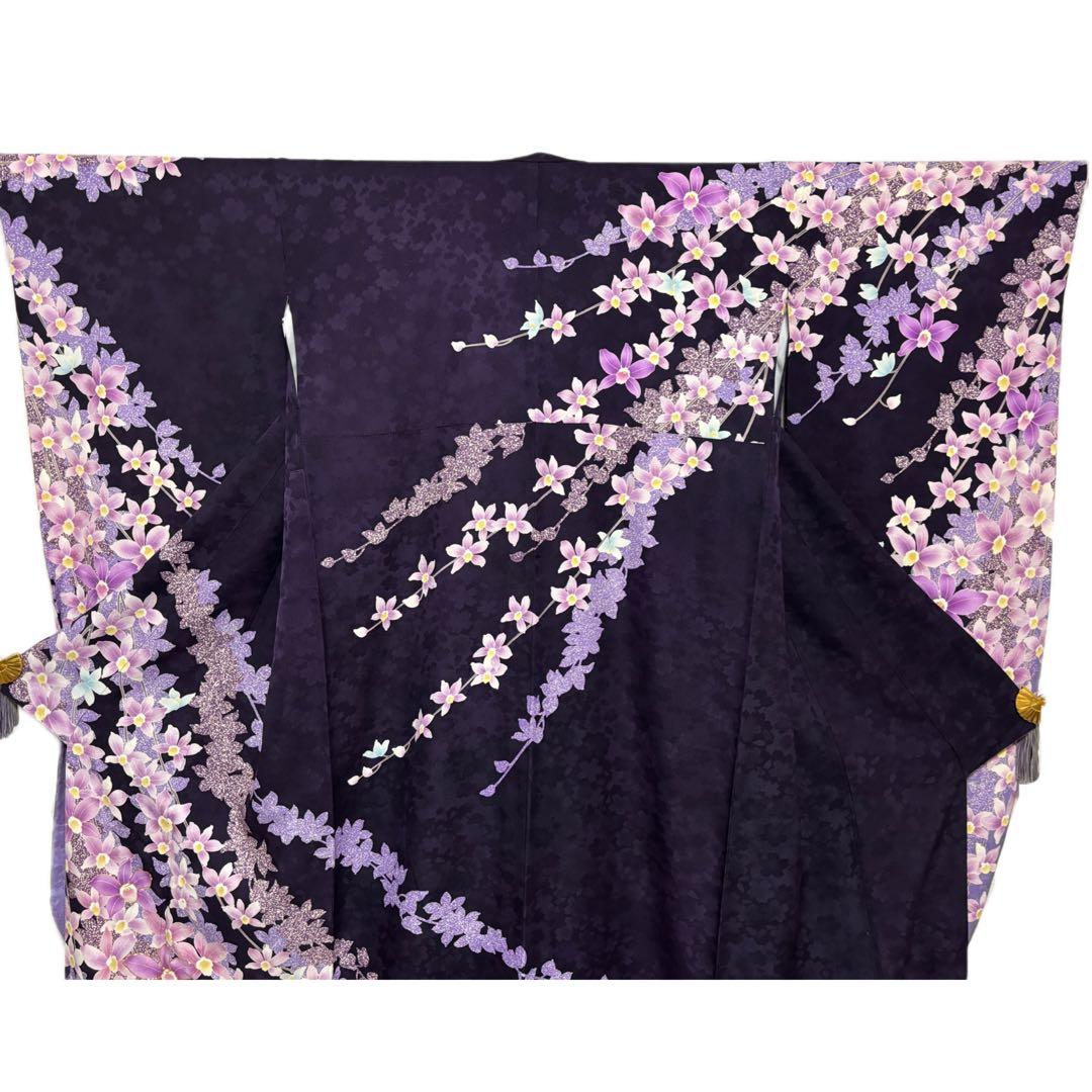 【正絹本振袖 7点セット】人気オトナカラー 身丈163 中古品