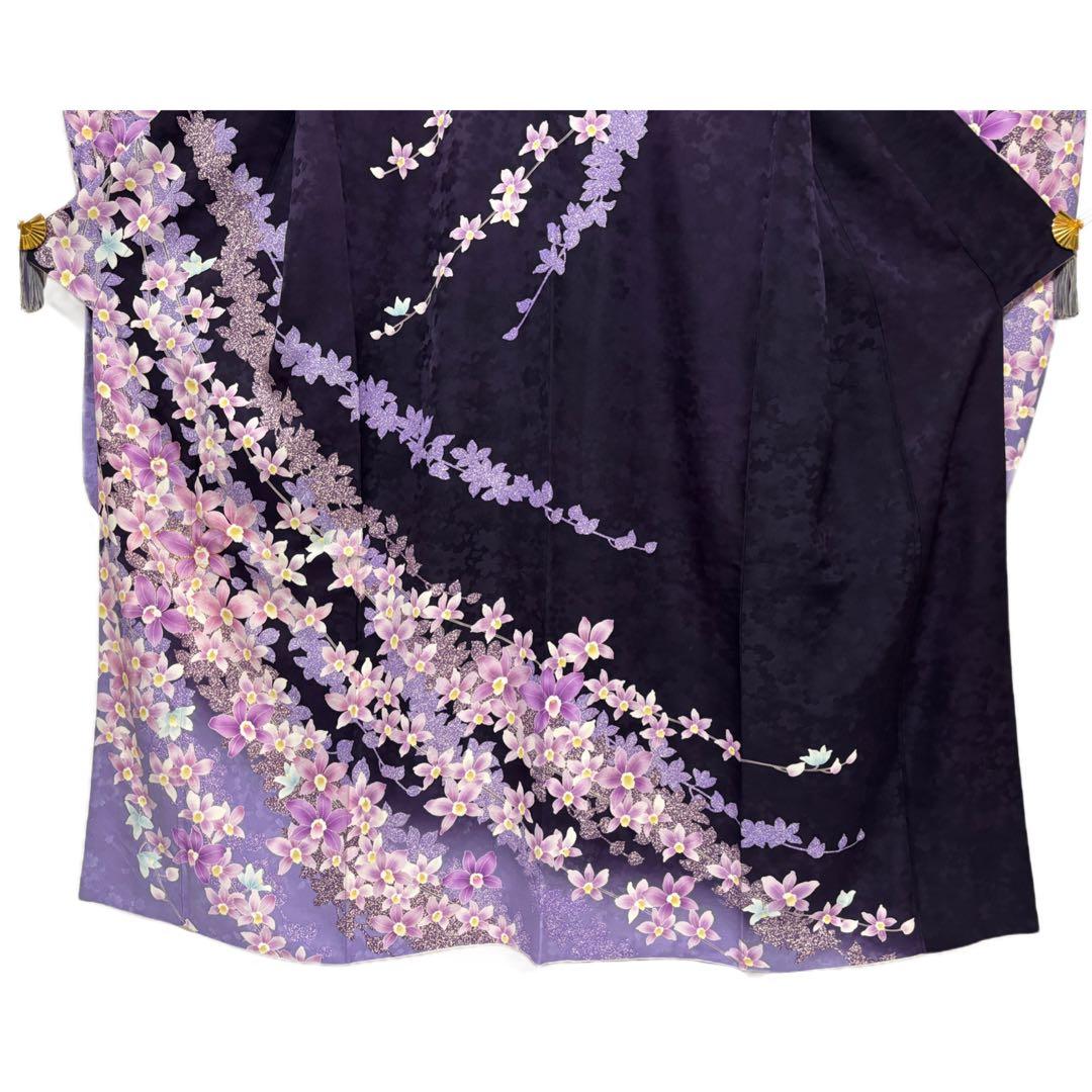 【正絹本振袖 7点セット】人気オトナカラー 身丈163 中古品