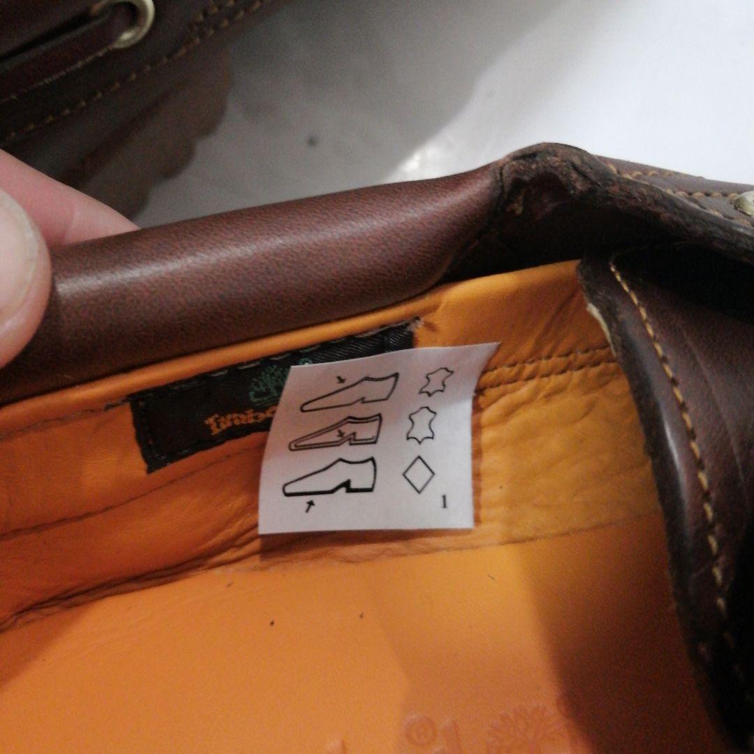 Timberland ブラウン レザー デッキシューズ