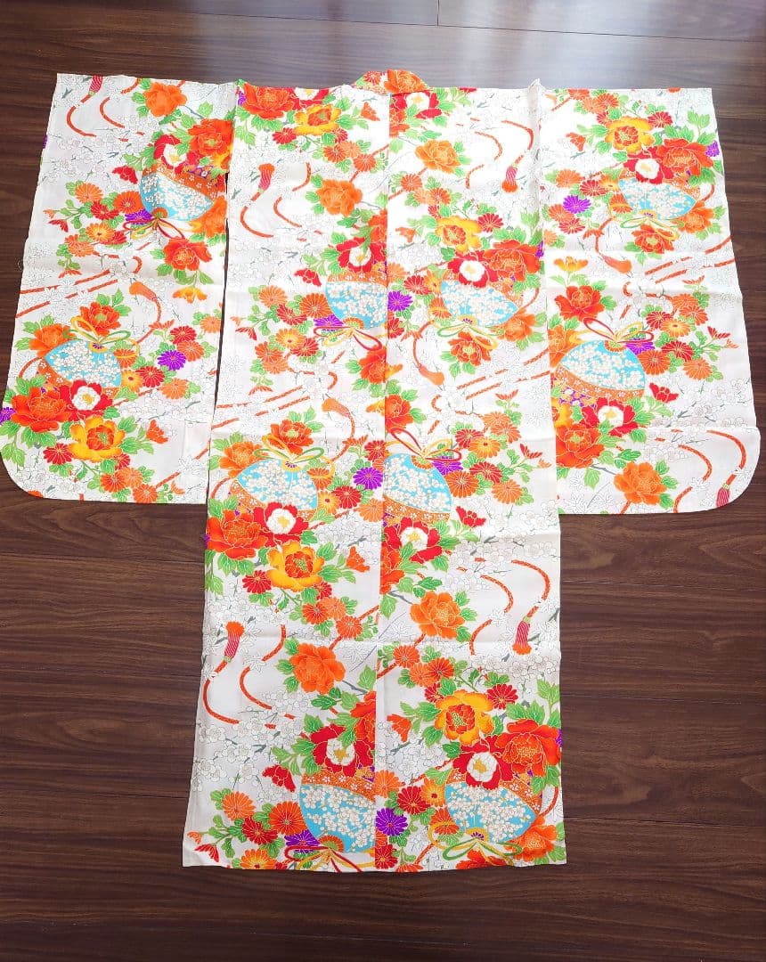 着物　女の子　5歳　7歳　七五三　単衣