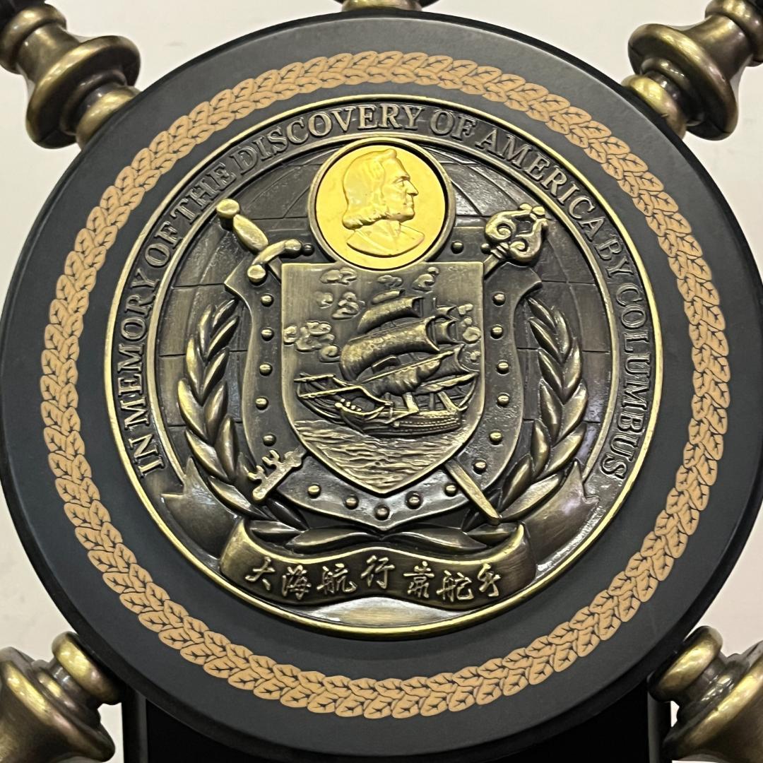 157 船舵 舵輪 飾り 高級 装飾 マリン アンティーク 高さ115㎝