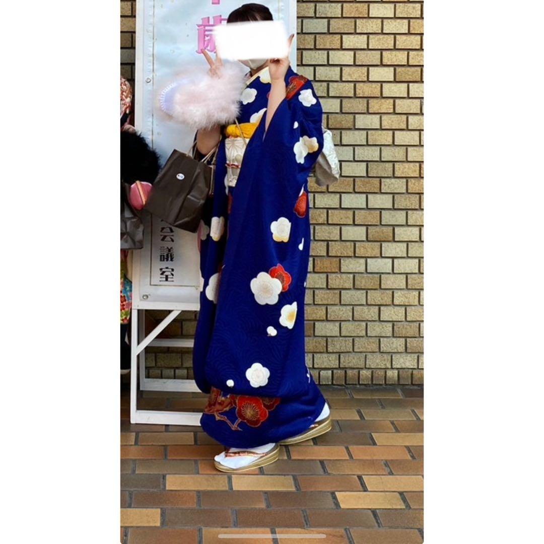 【zaruba】着物 振袖 フルセット 青 成人式