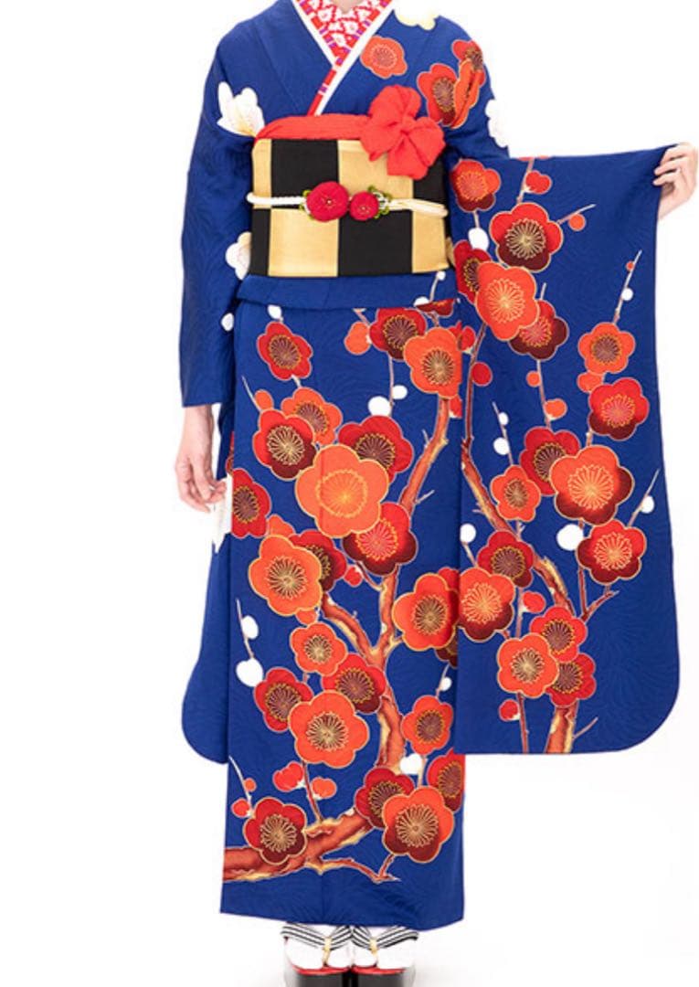 【zaruba】着物 振袖 フルセット 青 成人式
