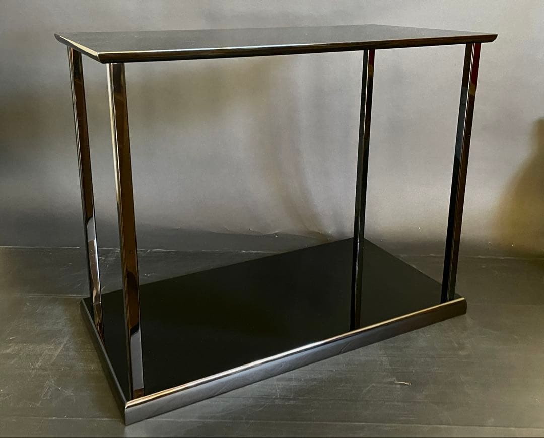 割引‼️【超美品】「母」 茶平 一斎 真台子 真塗 台子 共箱 黄布 (26F②)