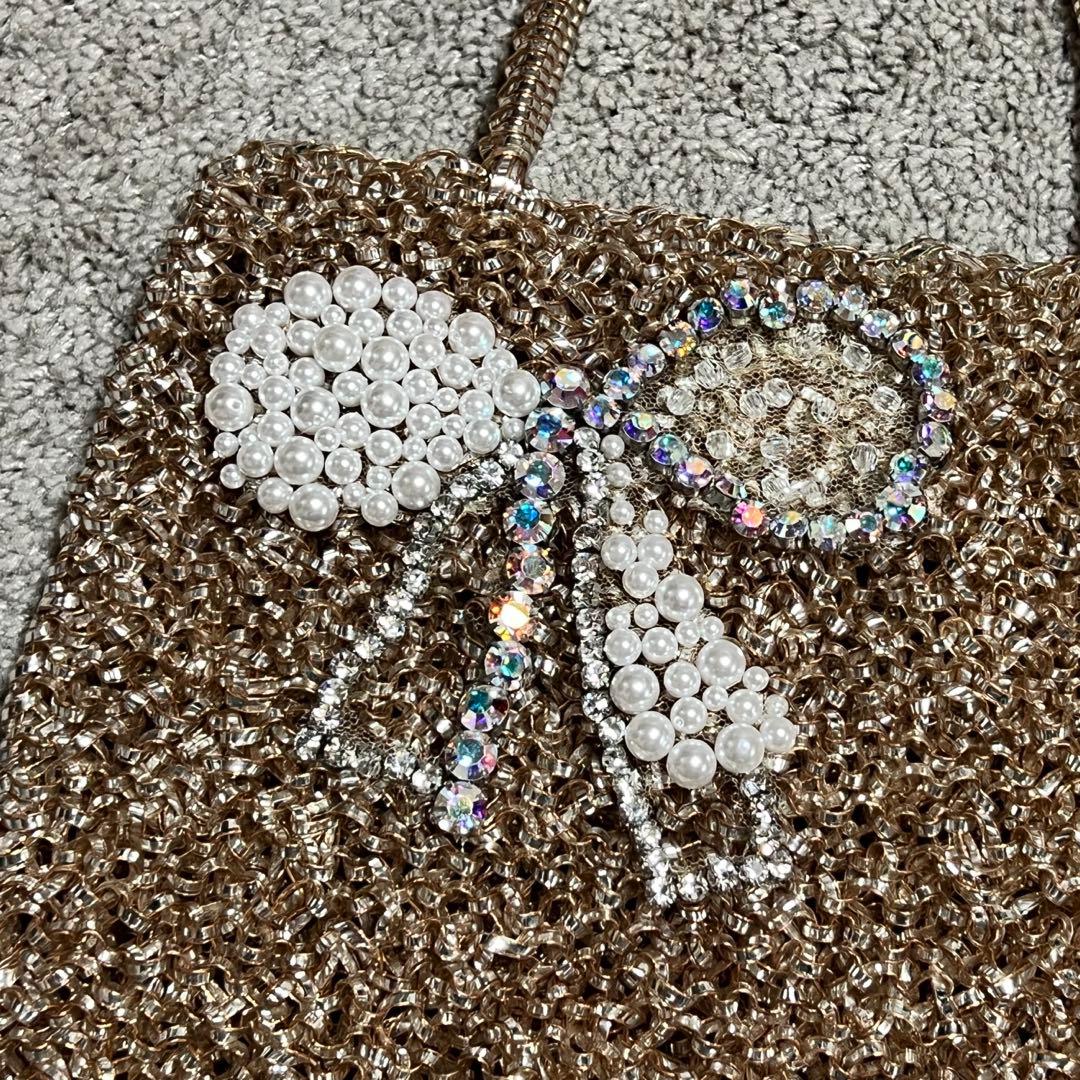 ANTEPRIMA アンテプリマ　リボンワイヤーバッグシャンパンゴールド♡