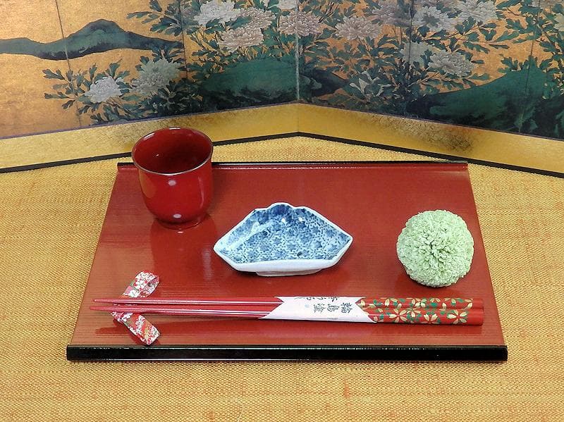 古伊万里　染付　型刷印判　幾何学文様　富士型変形皿　豆皿　F140AS-fbtc