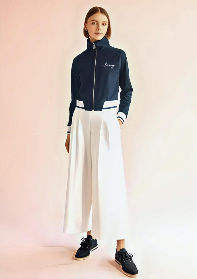 極美品★FOXEY/フォクシー アリーナキュロット ロゴ刺繍38 掲載商品