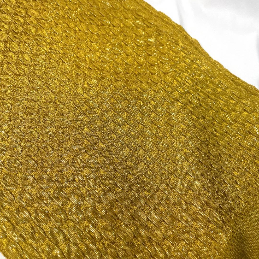 新品未使用　振袖用　最新作　帯締め　帯揚げ　半衿　重ね襟　4点セット　からし