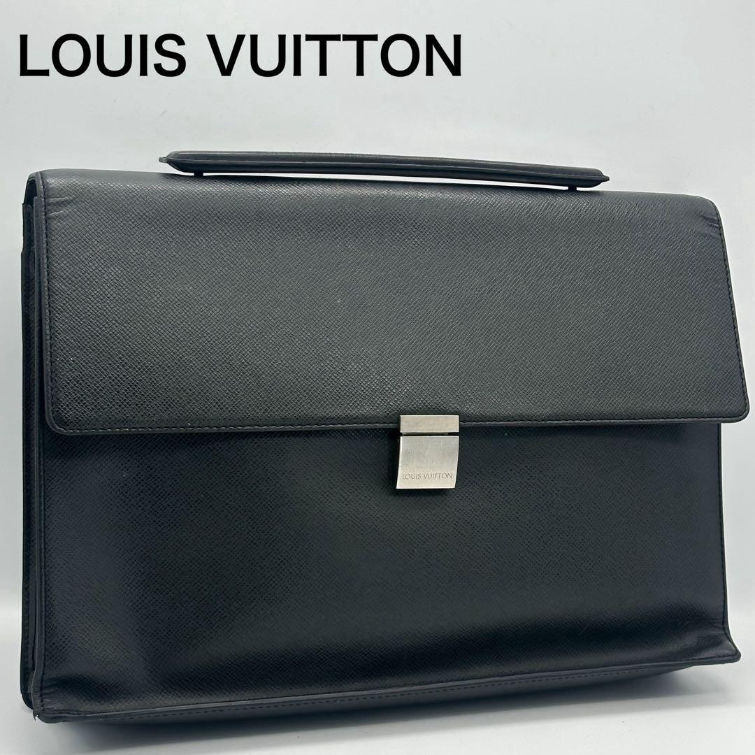 ルイヴィトン アンガラ タイガ ブリーフケース レザー ポルトドキュマン