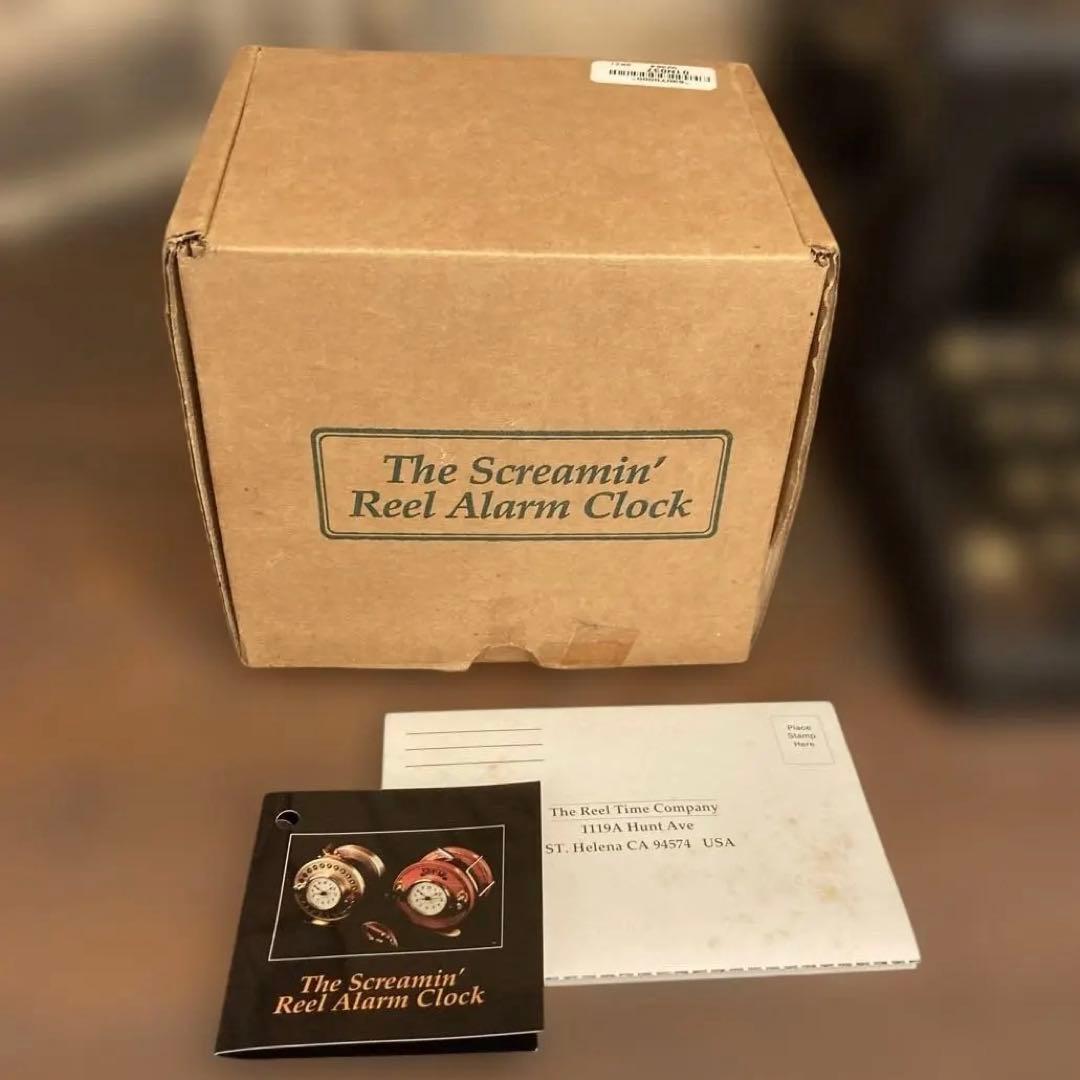 1994s 未使用Orvis FLYリール型置時計 アラーム機能付き