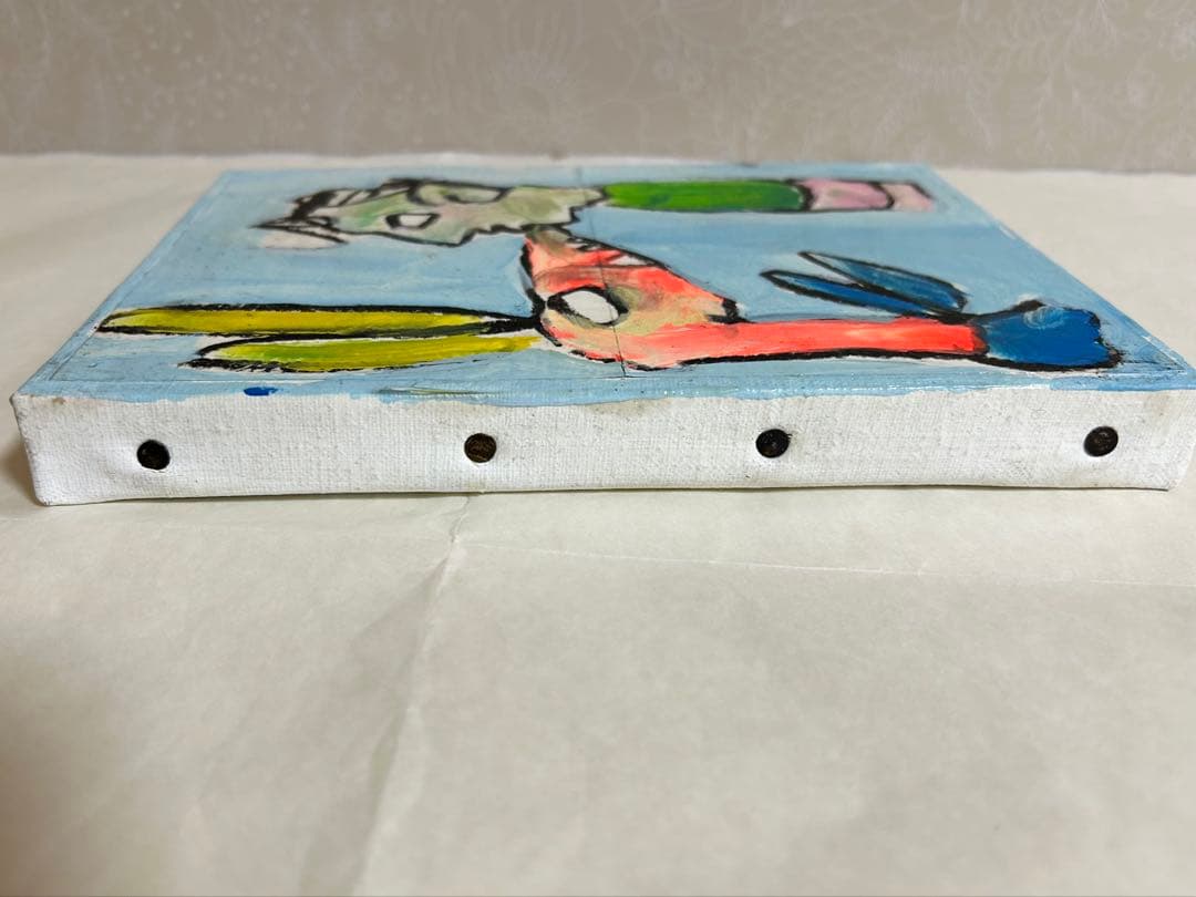 エディ・ドミニク・デュビアン　子供と怪獣　原画　キャンバスアート　エイチピーデコ