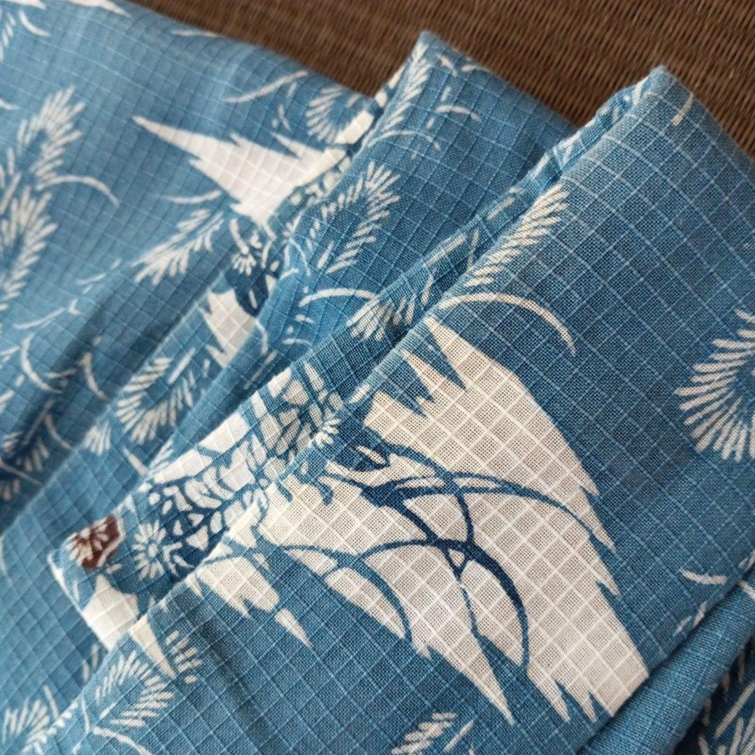 p*ん様 竺仙？　綿紅梅　紅梅小紋　ススキにキキョウ　秋草柄