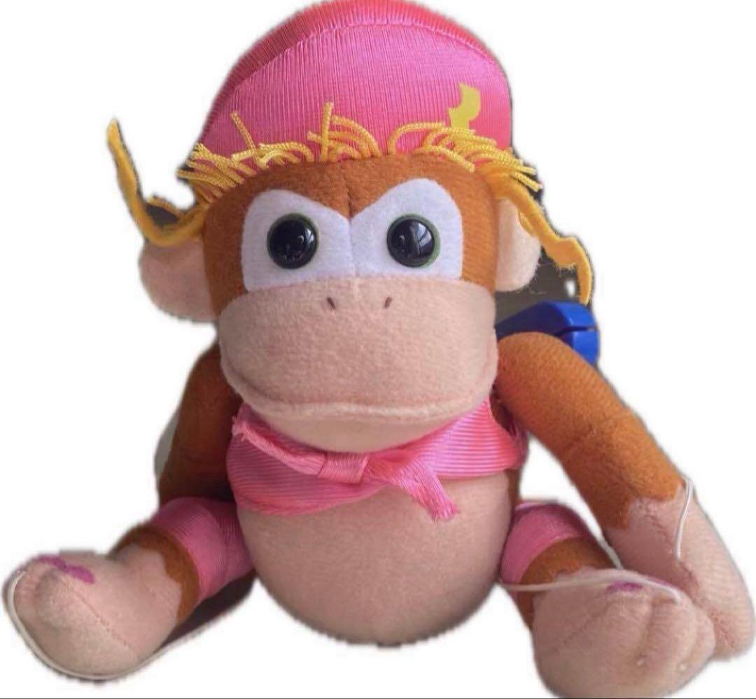 激レア】ドンキーコング　ディクシー　吊り下げぬいぐるみ　スーパードンキーコング２