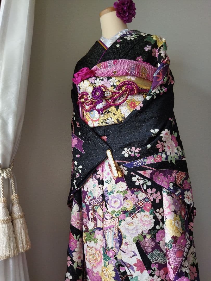 sadakou03様　307.高級感！振袖7点セット　正絹　フルセット　成人式