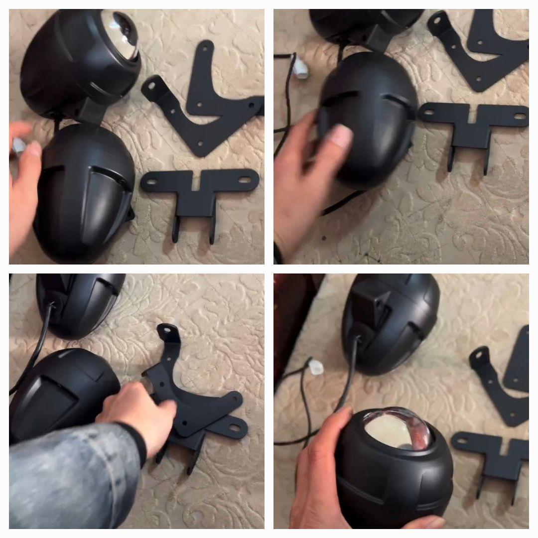 MOTOBOX レブル250 500 ヘッドライト 縦目 LED２灯化 キット