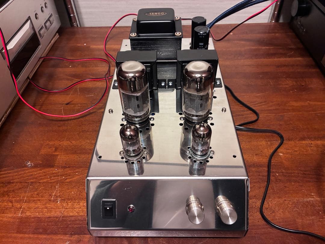 三栄無線 シャーシ使用 6L6GC シングルアンプ 真空管アンプ