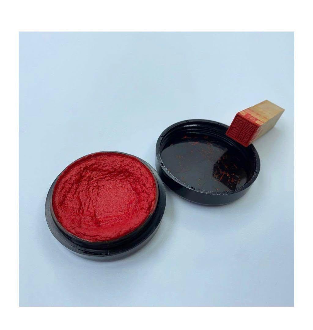 1点限り✨空白のスタンプ 正方形 木彫りネームチョップ アートサプライ用 黒