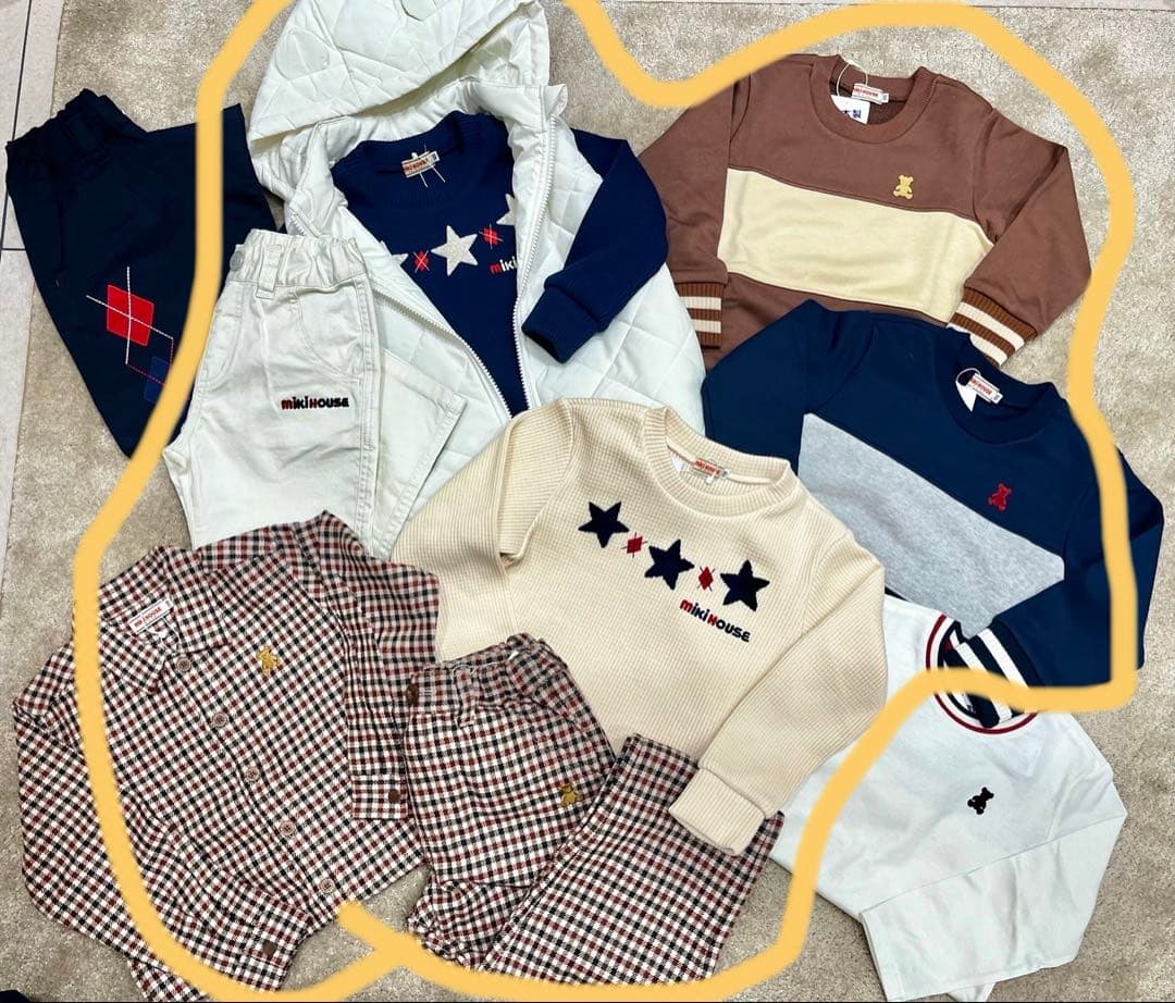 【美品】ミキハウス　トレーナー　シルエットベア　100 子供服