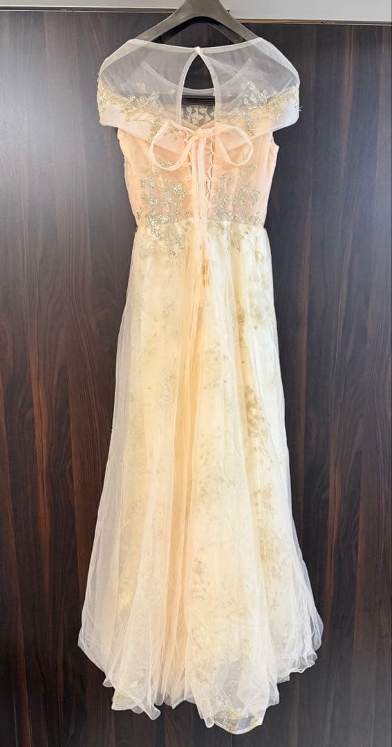 【限定値下げ‼️】シャンパンカラー オフショルダー ドレス