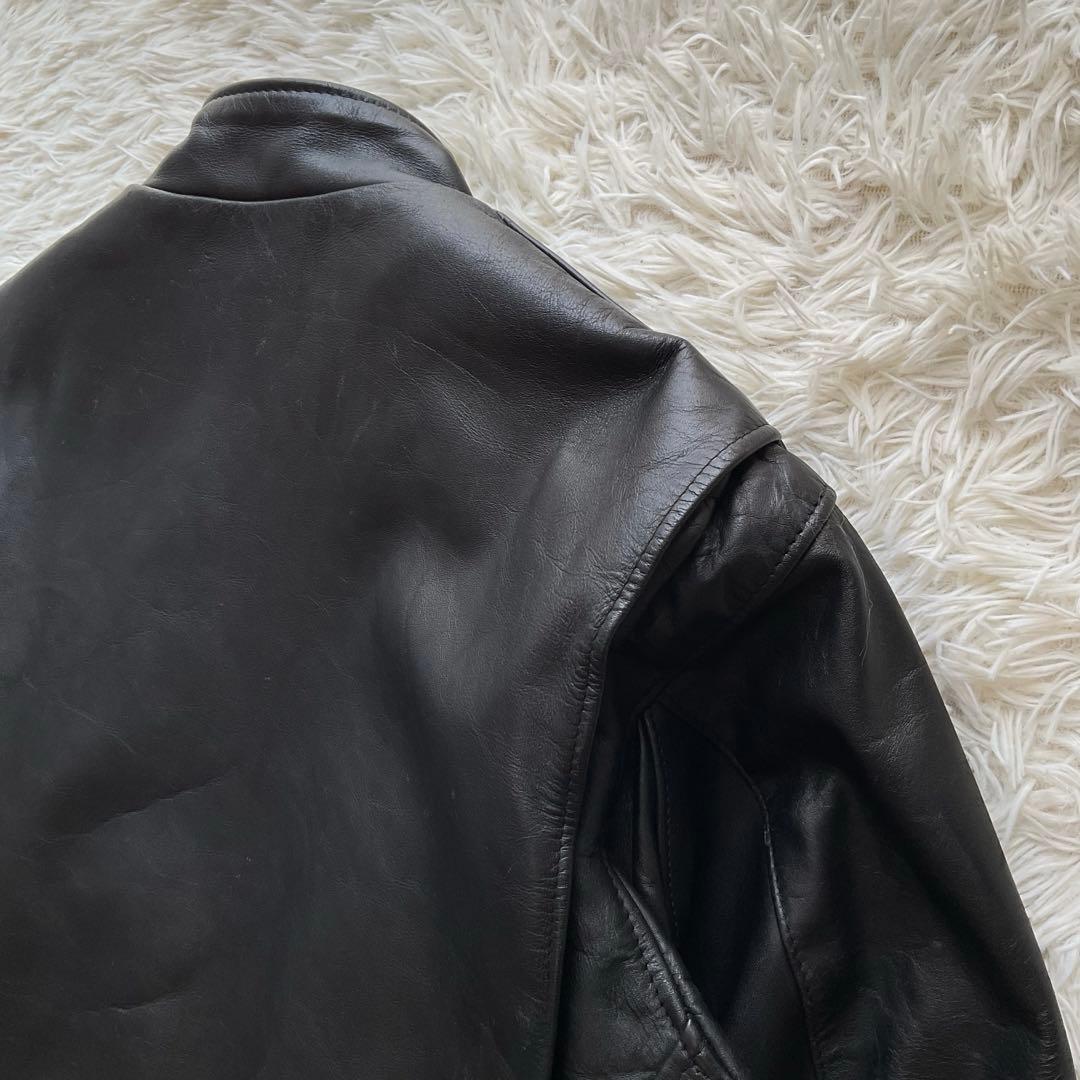 人気✨schott 641 レザージャケット　シングルライダース　牛革　40 黒