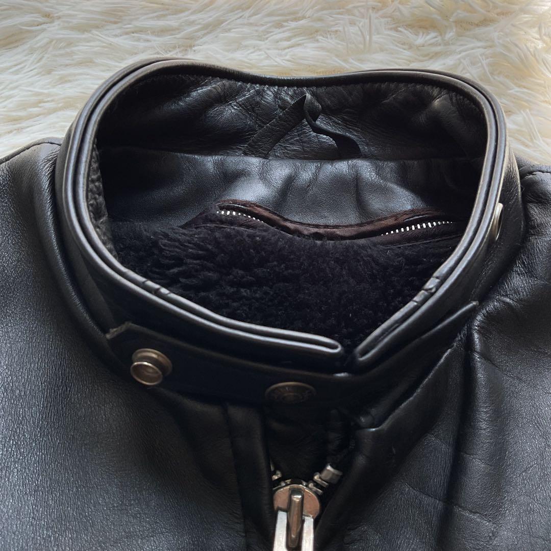 人気✨schott 641 レザージャケット　シングルライダース　牛革　40 黒