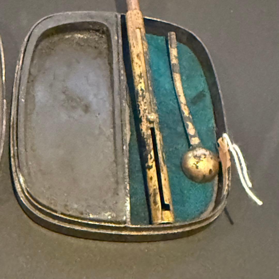 江戸期 携帯型書道セット ミニ硯・格納式筆 希少品 年代物