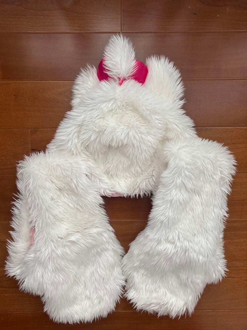 ディズニー　マリーちゃん　マフラーファンキャップ　カチューシャ