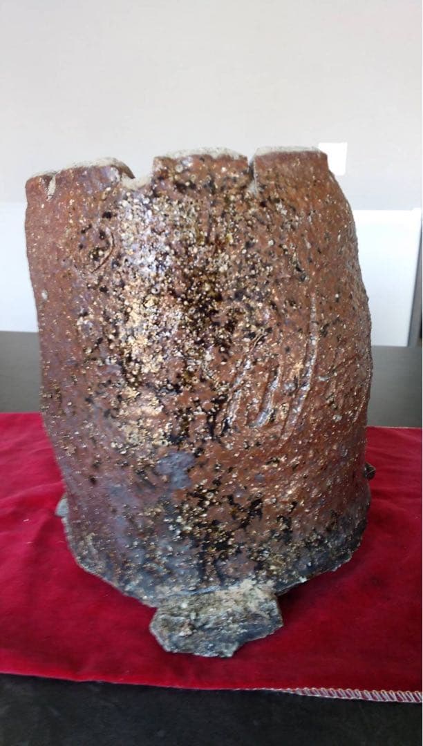 信楽焼　さや　匣鉢　花器　山野草　古陶磁