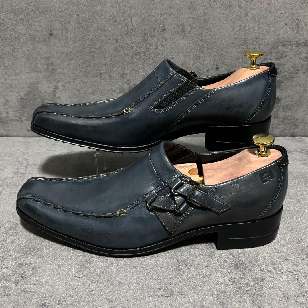 新品　キャサリンハムネットロンドン　ドレスシューズ　ネイビー　スワール　2286