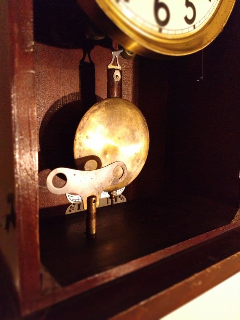 柱時計　ユンハンス　R型　琺瑯　ゼンマイ　昭和レトロ　アンティーク　精工舎