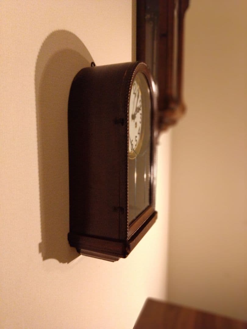 柱時計　ユンハンス　R型　琺瑯　ゼンマイ　昭和レトロ　アンティーク　精工舎