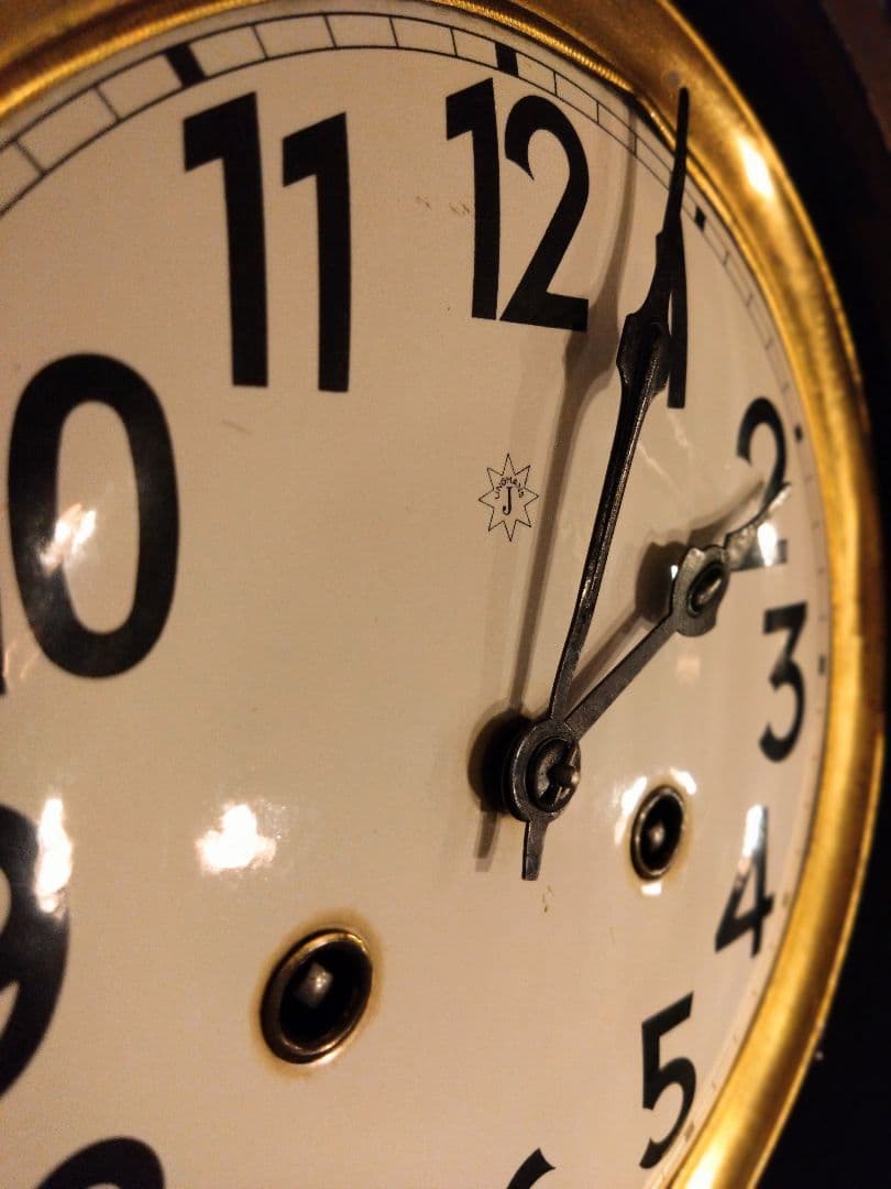 柱時計　ユンハンス　R型　琺瑯　ゼンマイ　昭和レトロ　アンティーク　精工舎