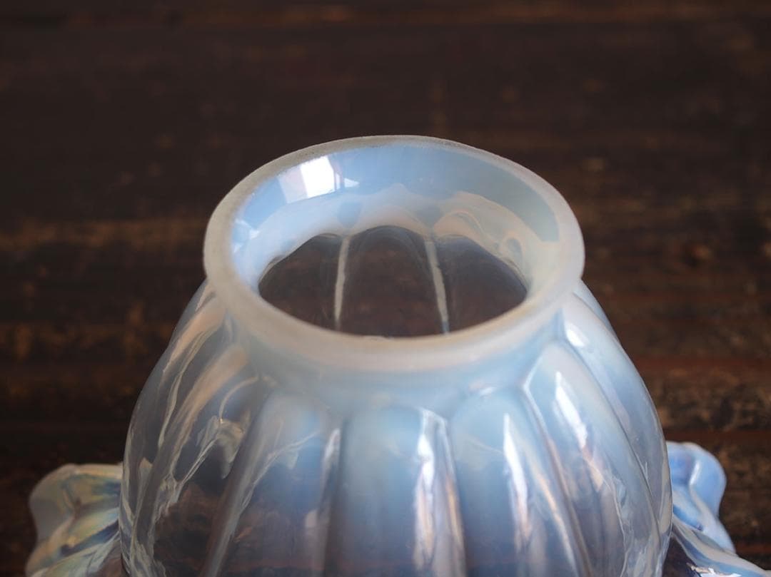 オパールガラス フリルガラス ランプシェード電笠 オパールセント/K363